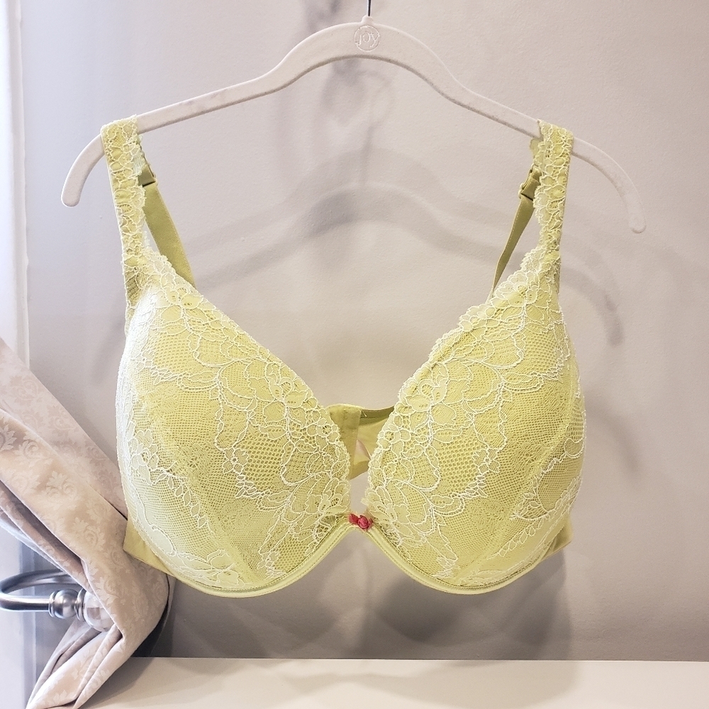 Sz 44DDD Chartruese Cacique Padded Plunge Bra